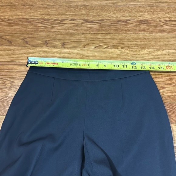 Carolina Herrera Black Wool Slim Straight Leg Trousers Size 2 Quiet Luxury - Picture 9 of 12